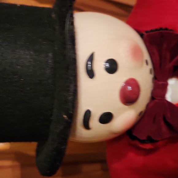 Vintage dressed well snowman-21"-HTF - Picture 6 of 10